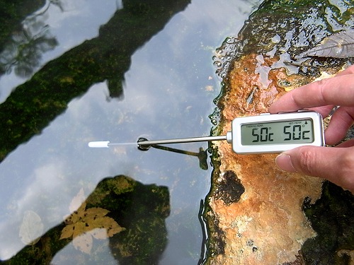 木隠れの湯の湯温計測