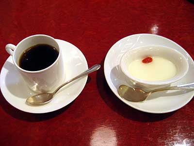 杏仁豆腐＆コーヒー