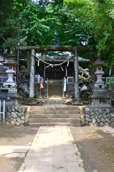 相原諏訪神社の狛犬全景