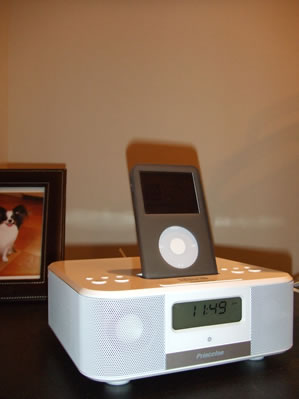 プリンストン FM/AMラジオ・目覚まし機能付き iPod用スピーカー i-Bird