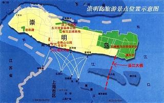 崇明島地図