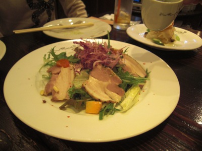 塩豚と水菜のサラダ